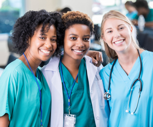 Diverse group of medical students at Thomas Jefferson University